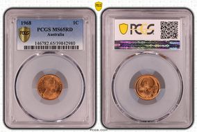 1968 1C MS65RD