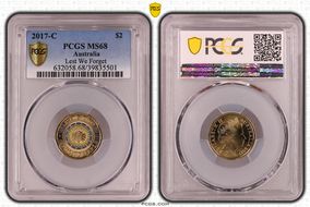 2017-C $2 Lest We Forget Colorized MS68