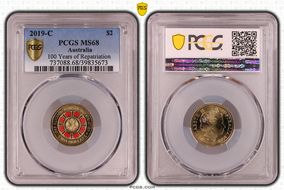 2019-C $2 100 Years of Repatriation Colorized MS68