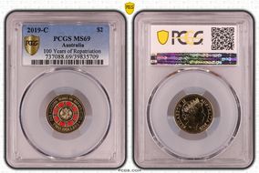 2019-C $2 100 Years of Repatriation Colorized MS69