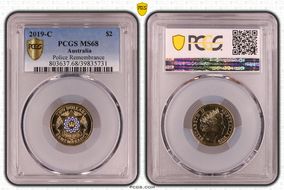 2019-C $2 Police Remembrance Colorized MS68