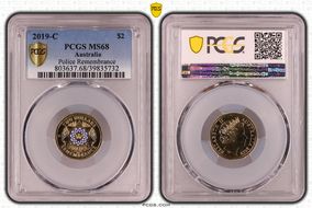 2019-C $2 Police Remembrance Colorized MS68