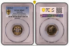 2019-C $2 Police Remembrance Colorized MS69