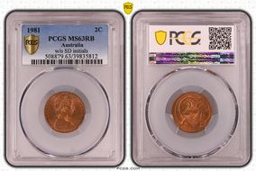 1981 2C w/o SD initials MS63RB