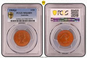 1964 Y. (p) 1/2D MS64BN