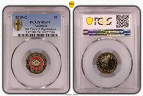 2019-C $2 100 Years of Repatriation Colorized MS69