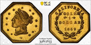 1869 G$1 BG-1106 MS64