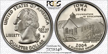 2004-S 25C Iowa PR70DCAM