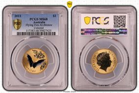 2011 $1 Flying Fox Al-Bronze Colorized MS68
