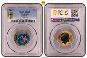 2007 $1 Starfish  Colorized MS67