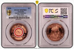 2020 $1 Qantas Centenary 1920-2020 MS69RD