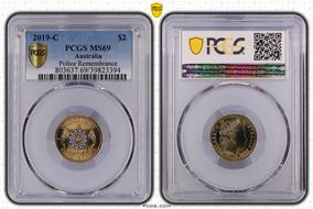 2019-C $2 Police Remembrance Colorized MS69