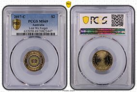 2017-C $2 Lest We Forget Colorized MS69