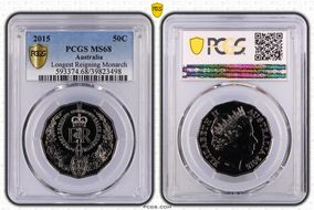 2015 50C Longest Reigning Monarch MS68