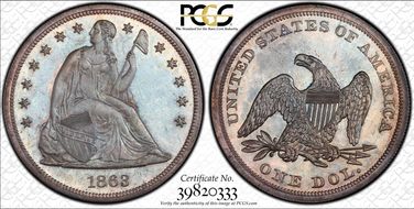 1863 $1 PR66