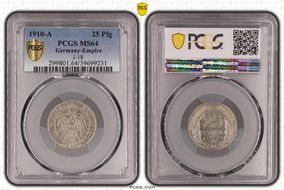 1910-A 25 Pfg J-18 MS64