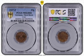 1937-F Pfg J-361 MS64RB