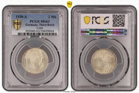 1938-A 2 Mk J-366 MS63