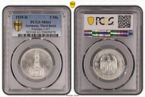 1935-D 5 Mk Potsdam J-357 MS61
