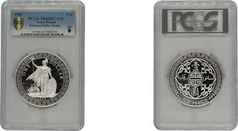 1988 5 oz  Britannia Dollar Design PR69DCAM