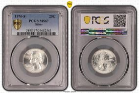 1976-S 25C Silver MS67