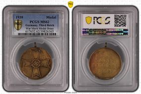 1939 Medal War Merit Medal Brass MS62