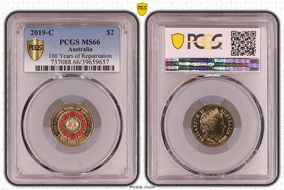 2019-C $2 100 Years of Repatriation Colorized MS66