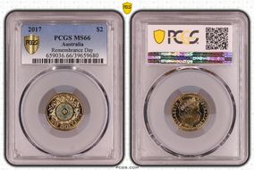 2017 $2 Remembrance Day Colorized MS66