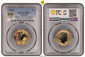 2013 $1 Black Caviar Colorized MS67