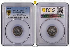 1814 10C Large Date N1