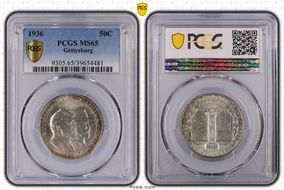 1936 50C Gettysburg MS65