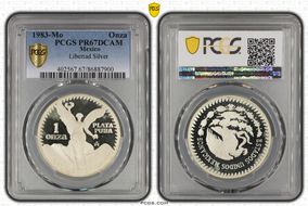 1983-Mo Onza Libertad Ag PR67DCAM