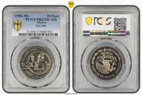 1982-Mo 20 Peso KM-486 PR67DCAM