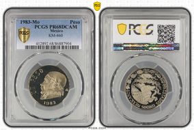 1983-Mo Peso KM-460 Closed 8 PR68DCAM