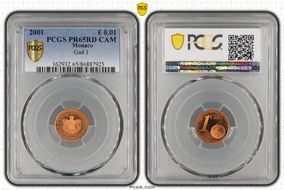 2001 € 0.01 Gad 1 PR65CAM