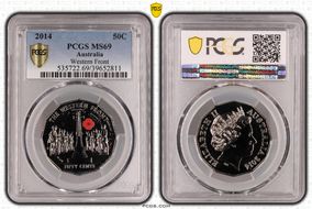 2014 50C Western Front Colorized MS69