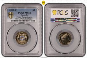 2019-C $2 Police Remembrance Colorized MS68