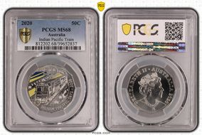 2020 50C Indian Pacific Train Colorized MS68