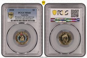 2020 $2 Women's T20 World Cup Colorized MS68