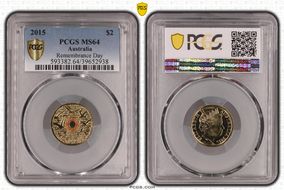 2015 $2 Remembrance Day Colorized In Flanders Fields MS64