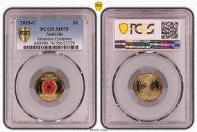2018-C $2 Armistice Centenary Colorized MS70