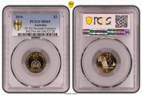 2016 $2 50 Yrs Decimal Currency MS69