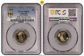 2018 $2 3rd Portrait 30th Ann. $2 Coin MS68