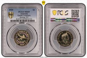 2020 $1 Qantas Centenary Boeing 707 MS69