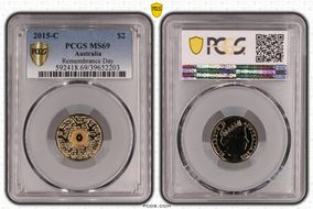 2015-C $2 Remembrance Day In Flanders Fields Colorized MS69