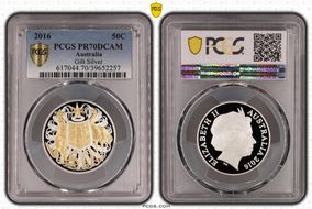 2016 50C Selective Gilt Silver 50th Ann. Decimal Currency PR70DCAM