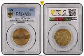 1852 $10 U.S. Assay Office N1