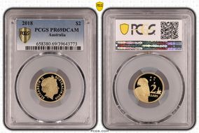 2018 $2 30th Anniversary Designed by Ian Rank-Broadley Effigy PR69DCAM