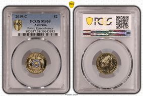 2019-C $2 Police Remembrance Colorized MS68