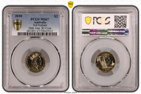 2018 $2 3rd Portrait 30th Ann. $2 Coin MS67